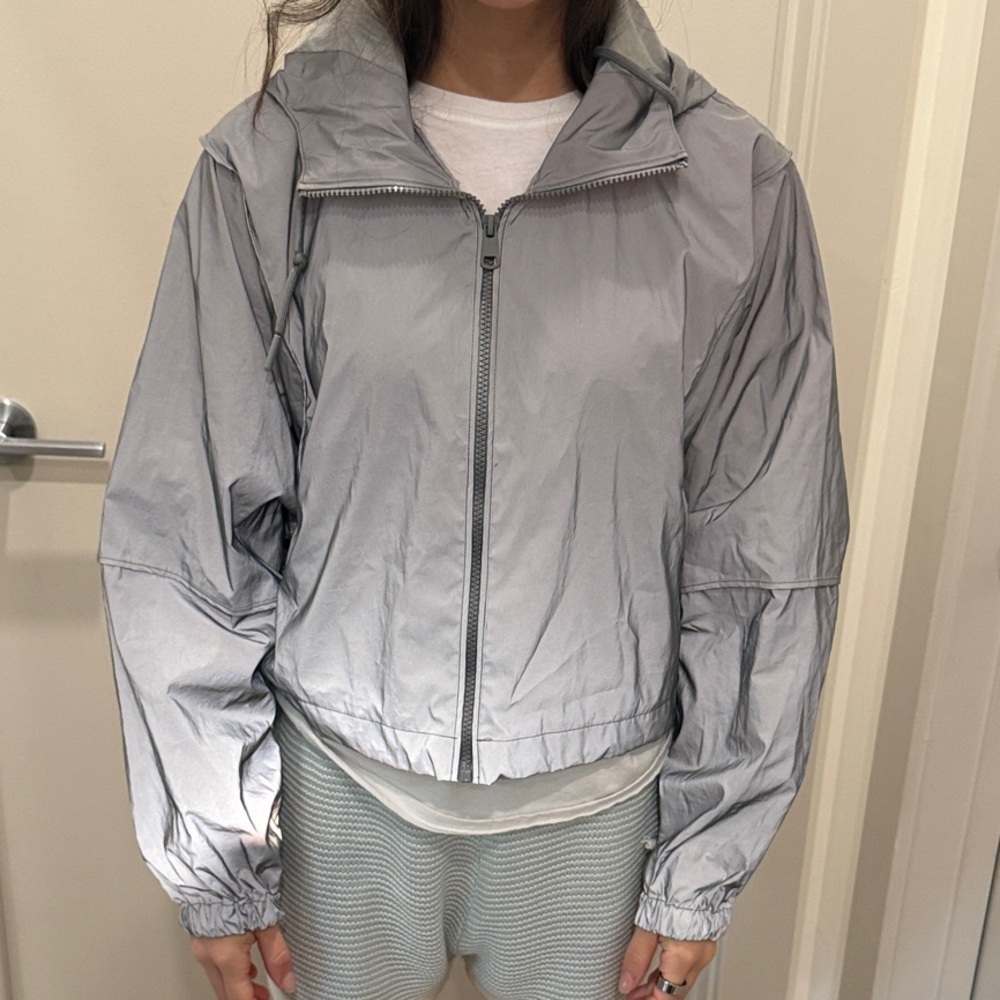 Zara Women's Gray Hooded Jacket (Reflective) - Picture 2 of 2